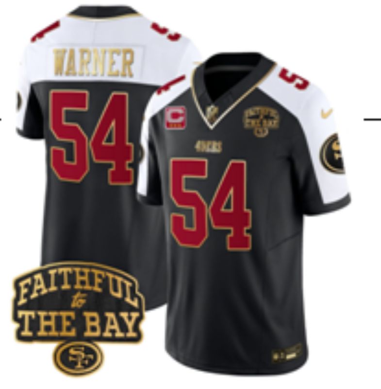 Men Nike San Francisco 49ers #54 Warner black Limited NFL 2025 Jersey 0055->san francisco 49ers->NFL Jersey
